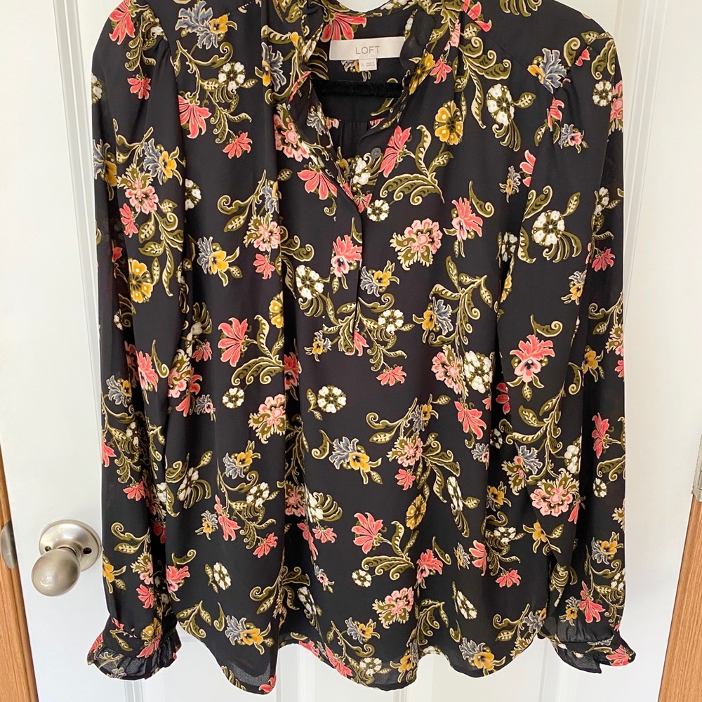 LOFT Floral Blouse